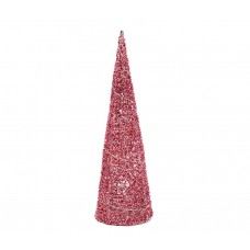 Árvore Pinheiro Cone Iluminado Rosê Luxo 10 Lâmpadas 40cm - Magizi