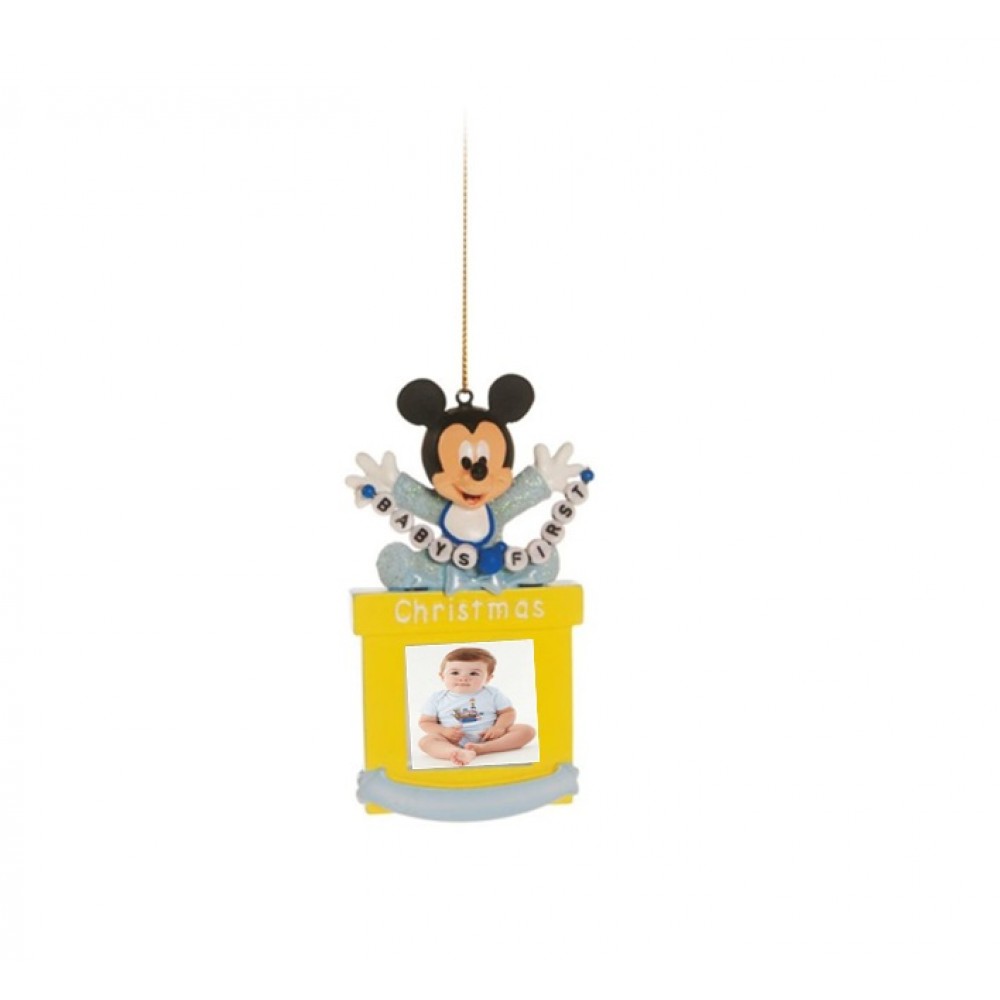 Mini Porta Retrato Disney Baby Mickey Enfeite Árvore de Natal - Cromus