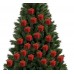 Kit 24 Mini Presentes Decorados Natal Enfeite Árvore 3x3cm Vermelho e Dourado - Yangzi