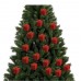 Kit 18 Mini Presentes Decorados Natal Enfeite Árvore 3x3cm Vermelho e Dourado - Yangzi