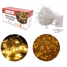 Pisca Pisca 100 Lâmpadas LED Branco Quente Fio Transparente 8 Funções 127V - Master Christmas