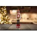 Jogo Soldado Quebra Nozes Guarda Natal Madeira Luxo 30cm Vermelho e Branco - Yangzi