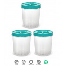 Kit 3 Potes Para Mantimento Redondo Tampa com Rosca Plástico Prime 6 Litros - Ercaplast
