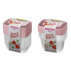 Conjunto Mini Potes Plástico BPA Free 5 Peças 580ml e 8 Peças 280ml - Sanremo