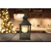 Lamparina Luminária Decor LED Preto e Ouro Envelhecido 23cm - Master Christmas